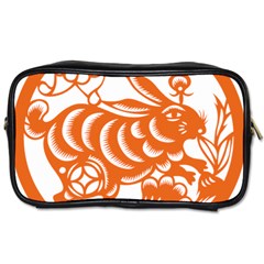 Chinese Zodiac Horoscope Rabbit Star Orange Toiletries Bags 2-side by Mariart