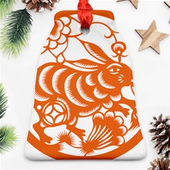 Chinese Zodiac Horoscope Rabbit Star Orange Bell Ornament (two Sides) by Mariart