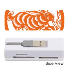 Chinese Zodiac Horoscope Rabbit Star Orange Memory Card Reader (stick)  by Mariart