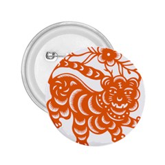 Chinese Zodiac Signs Tiger Star Orangehoroscope 2 25  Buttons by Mariart