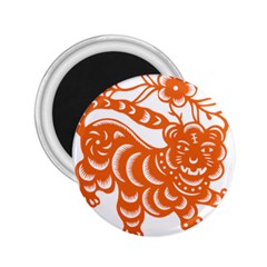 Chinese Zodiac Signs Tiger Star Orangehoroscope 2 25  Magnets by Mariart