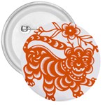 Chinese Zodiac Signs Tiger Star Orangehoroscope 3  Buttons Front