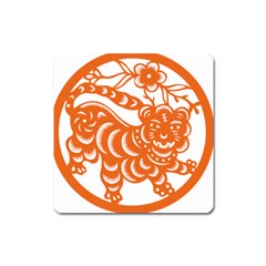 Chinese Zodiac Signs Tiger Star Orangehoroscope Square Magnet