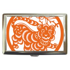 Chinese Zodiac Signs Tiger Star Orangehoroscope Cigarette Money Cases by Mariart