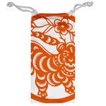 Chinese Zodiac Signs Tiger Star Orangehoroscope Jewelry Bag Back