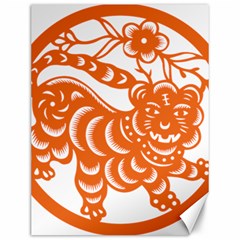 Chinese Zodiac Signs Tiger Star Orangehoroscope Canvas 12  X 16   by Mariart