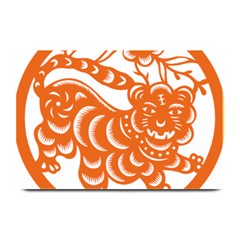 Chinese Zodiac Signs Tiger Star Orangehoroscope Plate Mats by Mariart