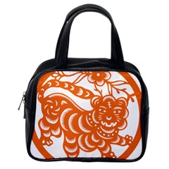 Chinese Zodiac Signs Tiger Star Orangehoroscope Classic Handbags (one Side) by Mariart