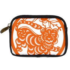 Chinese Zodiac Signs Tiger Star Orangehoroscope Digital Camera Cases by Mariart