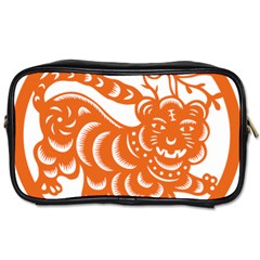 Chinese Zodiac Signs Tiger Star Orangehoroscope Toiletries Bags 2-side by Mariart