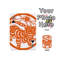 Chinese Zodiac Signs Tiger Star Orangehoroscope Playing Cards 54 (mini)  by Mariart