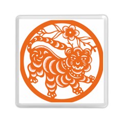 Chinese Zodiac Signs Tiger Star Orangehoroscope Memory Card Reader (square)  by Mariart