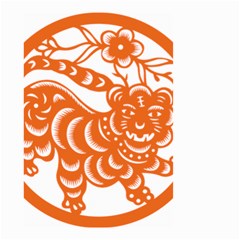 Chinese Zodiac Signs Tiger Star Orangehoroscope Small Garden Flag (two Sides) by Mariart