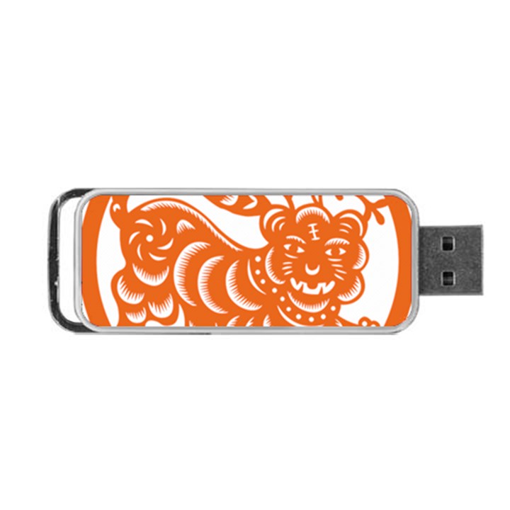 Chinese Zodiac Signs Tiger Star Orangehoroscope Portable USB Flash (Two Sides)