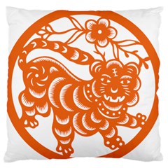 Chinese Zodiac Signs Tiger Star Orangehoroscope Standard Flano Cushion Case (two Sides) by Mariart