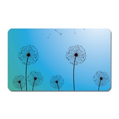 Flower Back Blue Green Sun Fly Magnet (rectangular) by Mariart