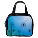 Flower Back Blue Green Sun Fly Classic Handbags (2 Sides) Back