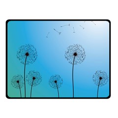 Flower Back Blue Green Sun Fly Double Sided Fleece Blanket (small)  by Mariart