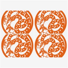 Chinese Zodiac Horoscope Snake Star Orange Belt Buckles by Mariart