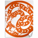 Chinese Zodiac Horoscope Snake Star Orange Canvas 36  x 48   35.26 x46.15  Canvas - 1