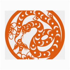 Chinese Zodiac Horoscope Snake Star Orange Small Glasses Cloth (2-Side)