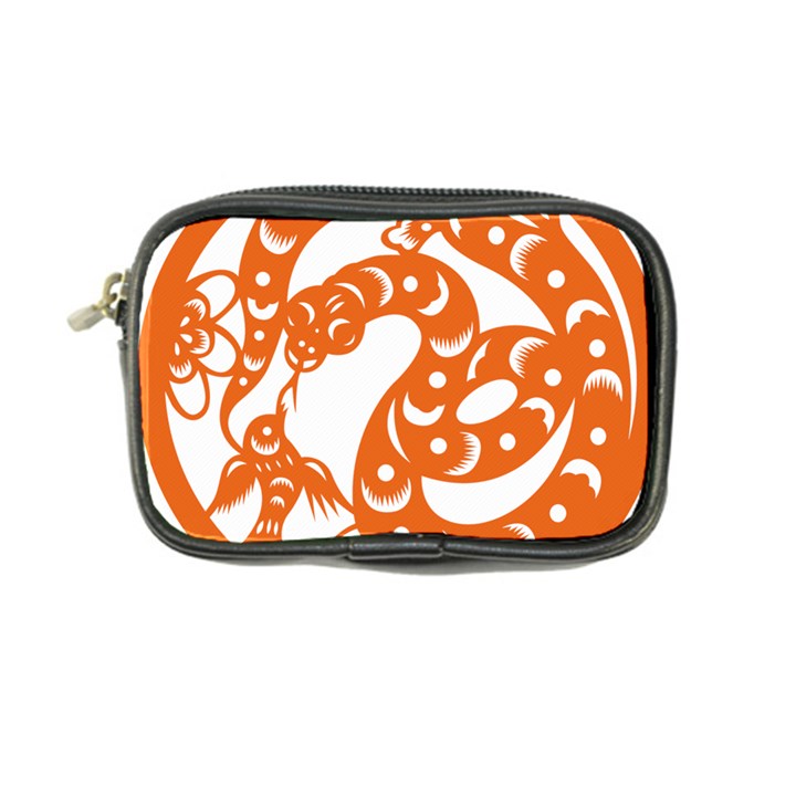 Chinese Zodiac Horoscope Snake Star Orange Coin Purse