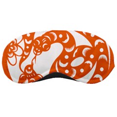 Chinese Zodiac Horoscope Snake Star Orange Sleeping Masks