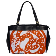 Chinese Zodiac Horoscope Snake Star Orange Office Handbags