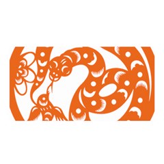 Chinese Zodiac Horoscope Snake Star Orange Satin Wrap by Mariart