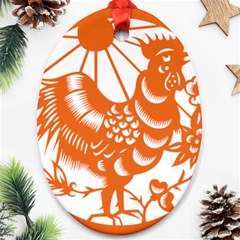 Chinese Zodiac Horoscope Zhen Icon Star Orangechicken Ornament (oval) by Mariart