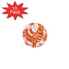 Chinese Zodiac Horoscope Zhen Icon Star Orangechicken 1  Mini Magnet (10 Pack)  by Mariart