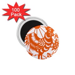 Chinese Zodiac Horoscope Zhen Icon Star Orangechicken 1 75  Magnets (100 Pack)  by Mariart