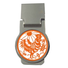 Chinese Zodiac Horoscope Zhen Icon Star Orangechicken Money Clips (round)  by Mariart