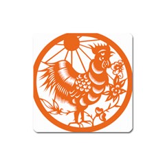 Chinese Zodiac Horoscope Zhen Icon Star Orangechicken Square Magnet