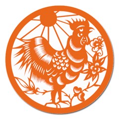 Chinese Zodiac Horoscope Zhen Icon Star Orangechicken Magnet 5  (round) by Mariart