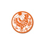 Chinese Zodiac Horoscope Zhen Icon Star Orangechicken Golf Ball Marker Front