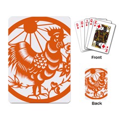 Chinese Zodiac Horoscope Zhen Icon Star Orangechicken Playing Card by Mariart