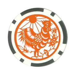 Chinese Zodiac Horoscope Zhen Icon Star Orangechicken Poker Chip Card Guard by Mariart