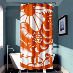 Chinese Zodiac Horoscope Zhen Icon Star Orangechicken Shower Curtain 36  X 72  (stall)  by Mariart