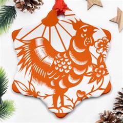 Chinese Zodiac Horoscope Zhen Icon Star Orangechicken Ornament (snowflake) by Mariart