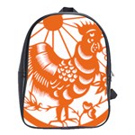 Chinese Zodiac Horoscope Zhen Icon Star Orangechicken School Bags (XL)  Front