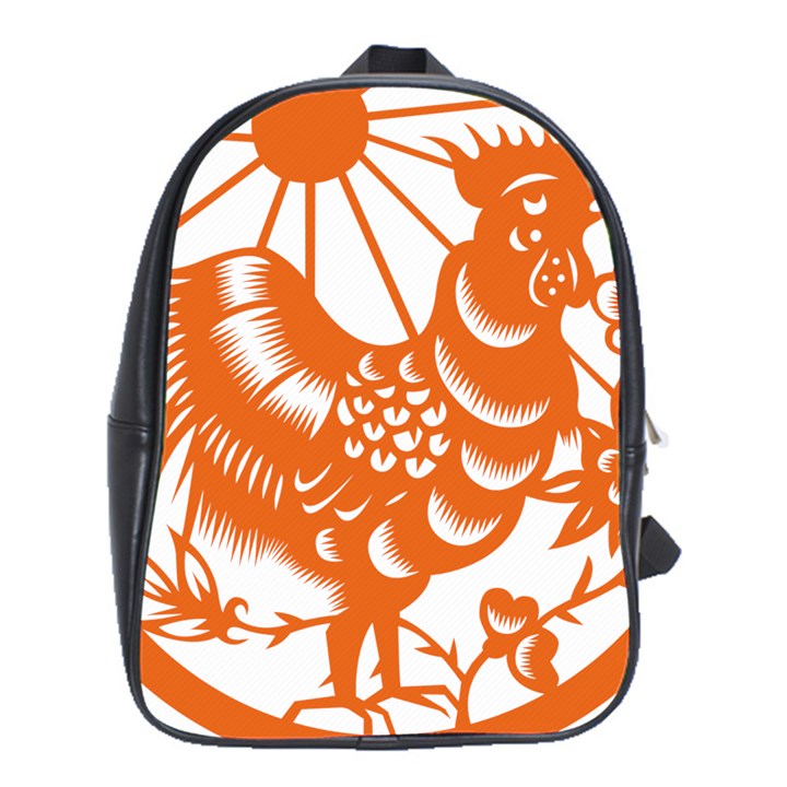 Chinese Zodiac Horoscope Zhen Icon Star Orangechicken School Bags (XL) 