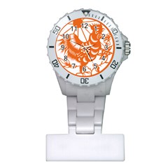 Chinese Zodiac Horoscope Zhen Icon Star Orangechicken Plastic Nurses Watch by Mariart