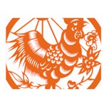 Chinese Zodiac Horoscope Zhen Icon Star Orangechicken Double Sided Flano Blanket (Mini)  35 x27  Blanket Front