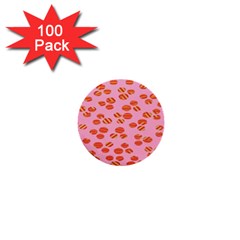 Distance Absence Sea Holes Polka Dot Line Circle Orange Chevron Wave 1  Mini Buttons (100 Pack) 