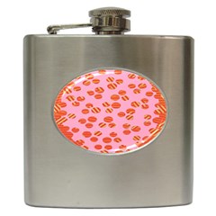 Distance Absence Sea Holes Polka Dot Line Circle Orange Chevron Wave Hip Flask (6 Oz) by Mariart