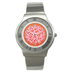 Distance Absence Sea Holes Polka Dot Line Circle Orange Chevron Wave Stainless Steel Watch by Mariart