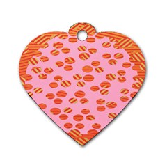 Distance Absence Sea Holes Polka Dot Line Circle Orange Chevron Wave Dog Tag Heart (one Side) by Mariart