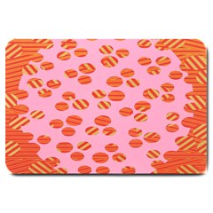 Distance Absence Sea Holes Polka Dot Line Circle Orange Chevron Wave Large Doormat  by Mariart