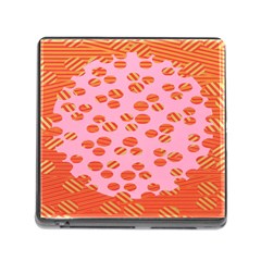 Distance Absence Sea Holes Polka Dot Line Circle Orange Chevron Wave Memory Card Reader (square) by Mariart